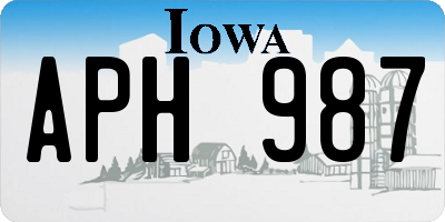IA license plate APH987