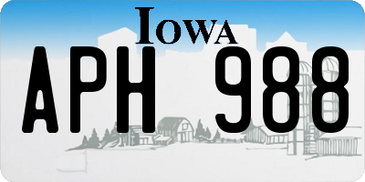 IA license plate APH988