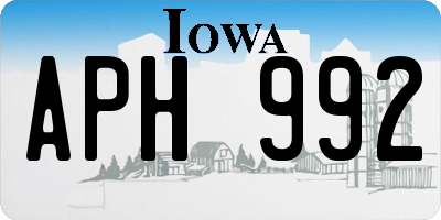 IA license plate APH992