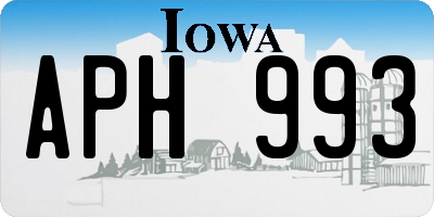 IA license plate APH993