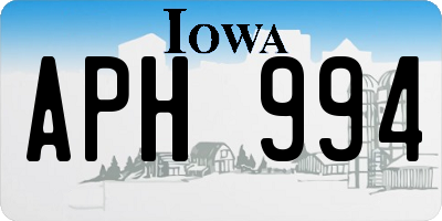 IA license plate APH994