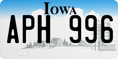 IA license plate APH996