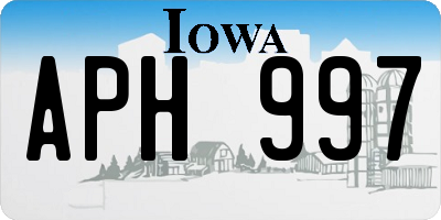 IA license plate APH997