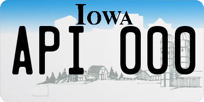 IA license plate API000