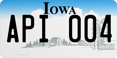 IA license plate API004