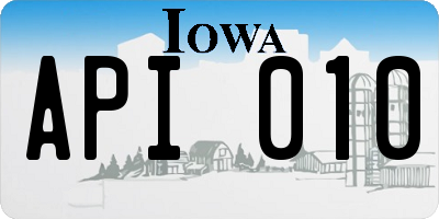 IA license plate API010