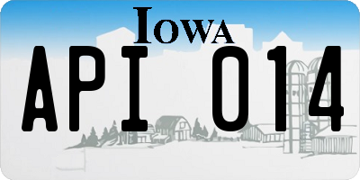 IA license plate API014