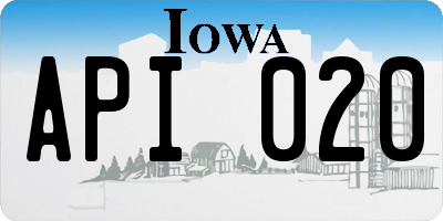 IA license plate API020