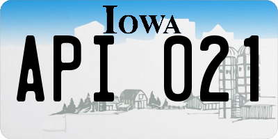 IA license plate API021