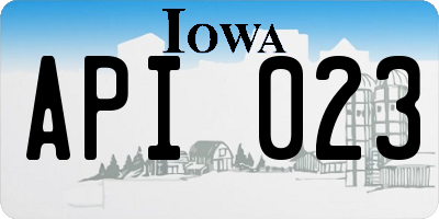 IA license plate API023