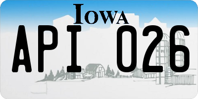 IA license plate API026