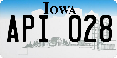 IA license plate API028