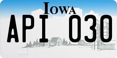 IA license plate API030