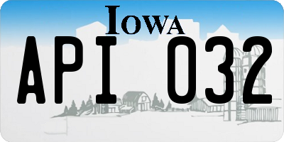 IA license plate API032