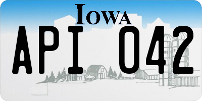 IA license plate API042