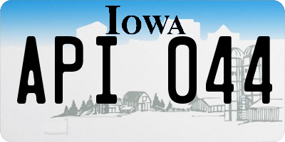 IA license plate API044