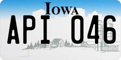 IA license plate API046