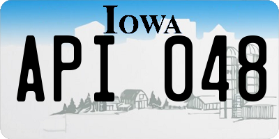 IA license plate API048