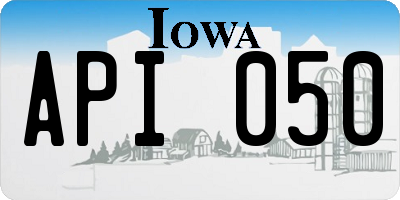 IA license plate API050