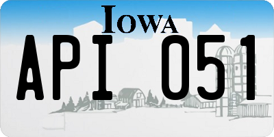 IA license plate API051