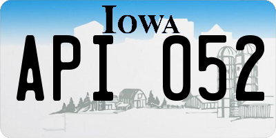 IA license plate API052