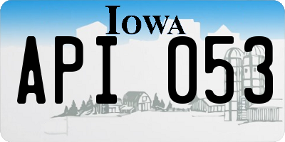 IA license plate API053