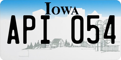 IA license plate API054