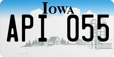 IA license plate API055