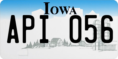 IA license plate API056