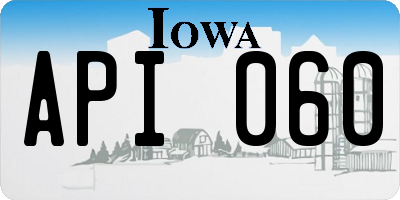 IA license plate API060