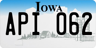 IA license plate API062