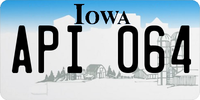 IA license plate API064