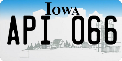 IA license plate API066