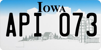 IA license plate API073