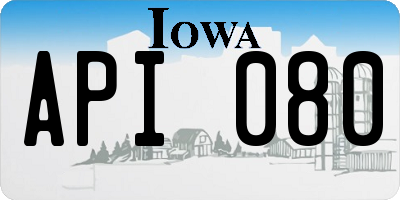 IA license plate API080