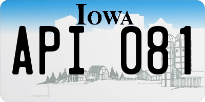 IA license plate API081