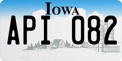 IA license plate API082