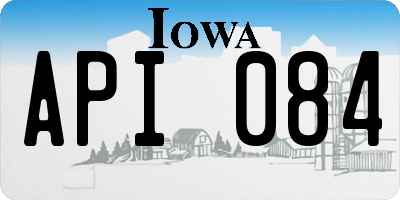 IA license plate API084