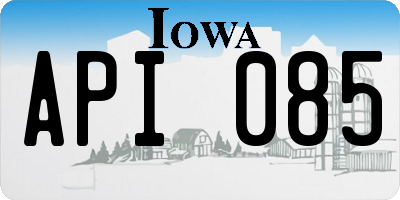 IA license plate API085