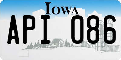 IA license plate API086