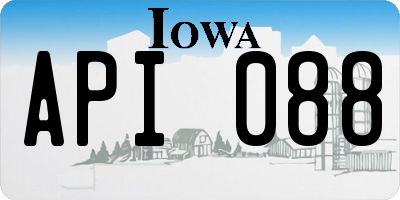 IA license plate API088