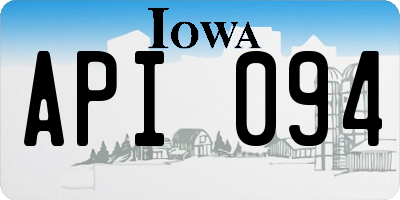 IA license plate API094