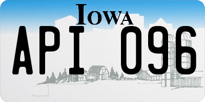 IA license plate API096