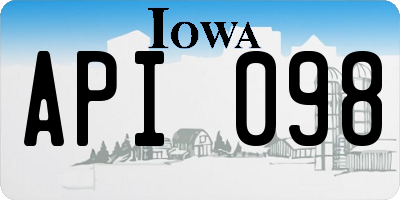 IA license plate API098