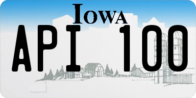IA license plate API100