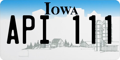 IA license plate API111