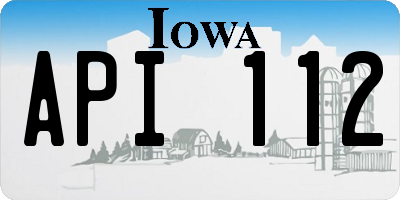 IA license plate API112