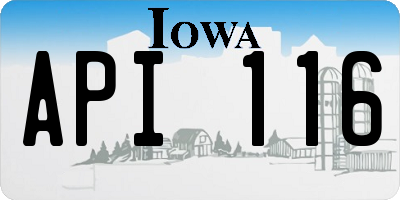IA license plate API116