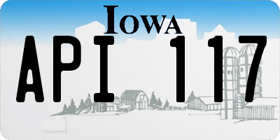 IA license plate API117