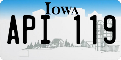 IA license plate API119
